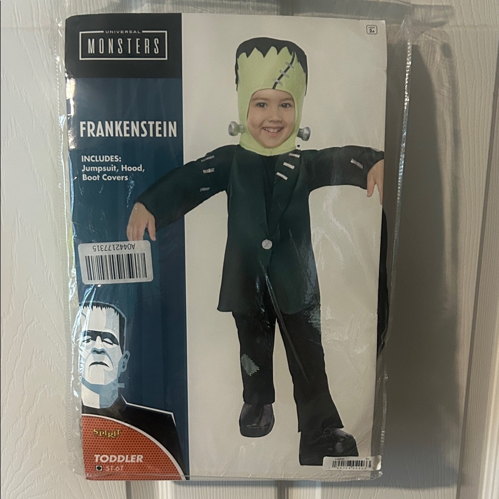 Toddler Frankenstein Costume - Green and Black 5-6